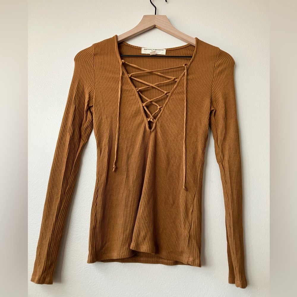 UO lace up top